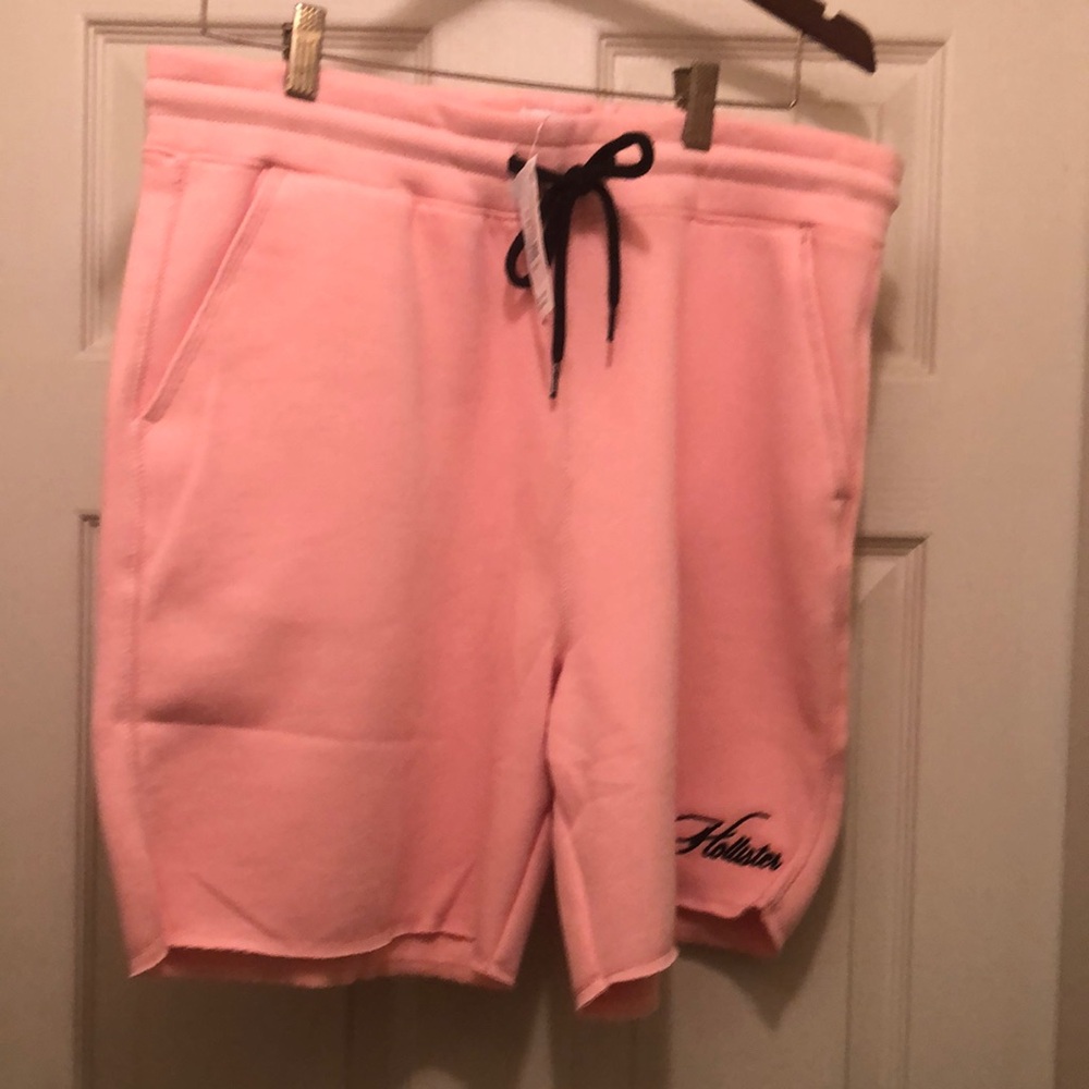Hollister Pink Athletic Shorts with Drawstring Waistband